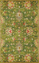 HomeRoots 5'x8' Emerald Green Hand Tufted Traditional Floral Indoor Area Rug