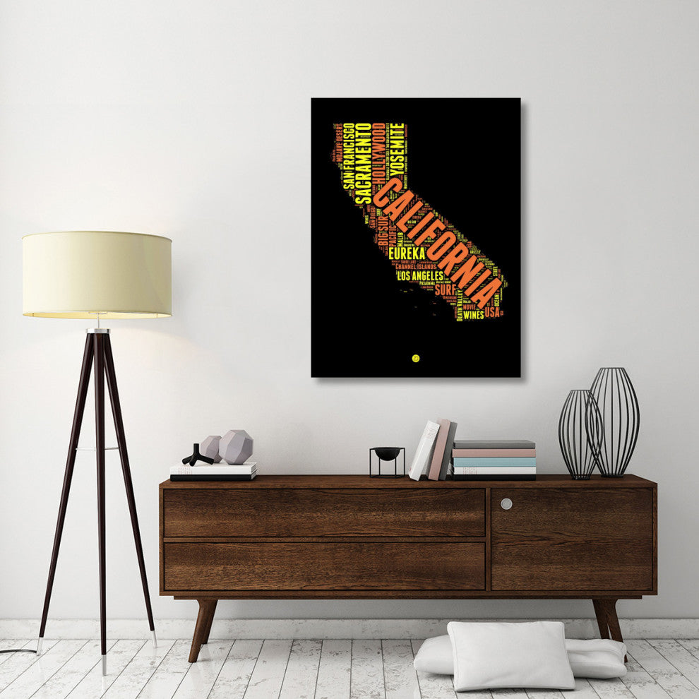 "California Word Cloud 1" Fine Art Print