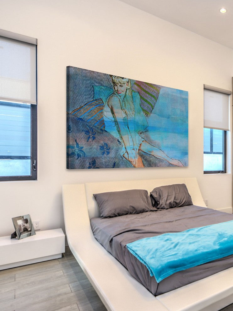 "Flirty Wink" Print on Canvas, 45"x30"