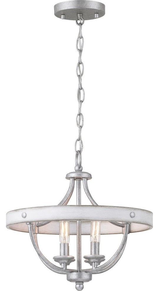 Gulliver Collection 4-Light Semi-Flush Convertible, Galvanized Finish
