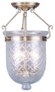 Livex 5072-01 Ceiling Mount, Antique Brass