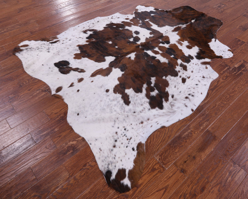 7' 10" X 6' 9" Organic Natural Hair-On Cowhide Area Rug C1760
