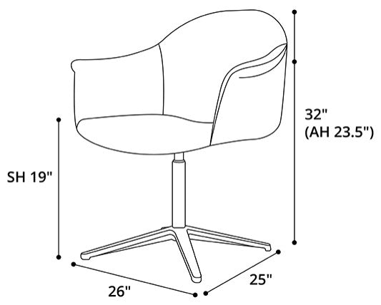 Downing Chair, Dark Shadow Fabric