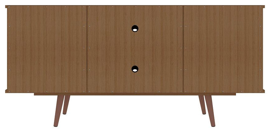 Hampton 53.54 TV Stand in Off White and Maple Cream