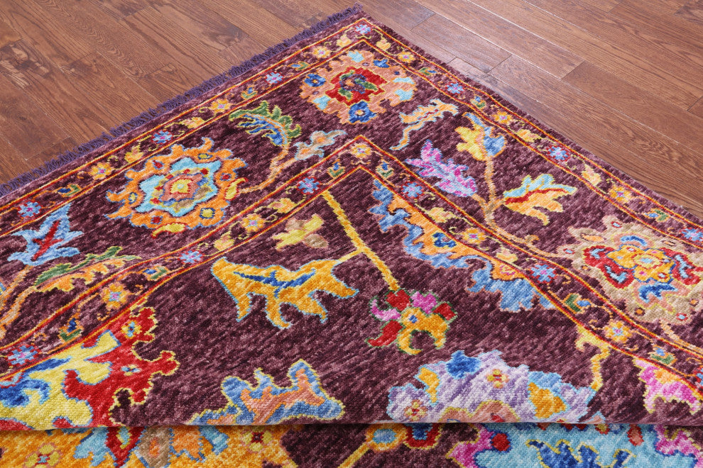 Handmade Turkish Oushak Wool Rug 9' 3" X 11' 11" - Q16077