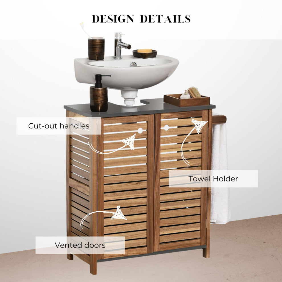 Under-Sink Cabinet, Bathroom Vanity for Small Spaces, U-Shaped Cut-Out, Elements