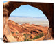 Huge Arch into Rocky Terrains, Landscape Canvas Art Print, 40"x30"