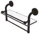 Remi 16" Gallery Glass Shelf with Towel Bar, Oil Rubbed Bronze