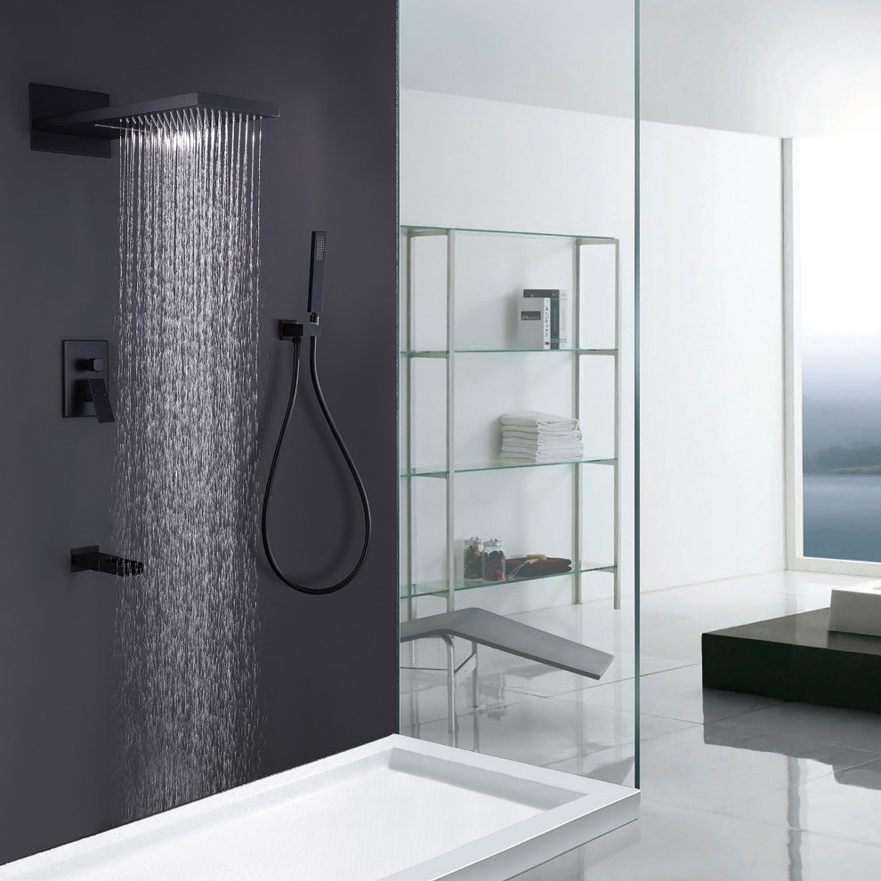 Multi-Function Pressure Balanced Rain Shower System with Hand Shower