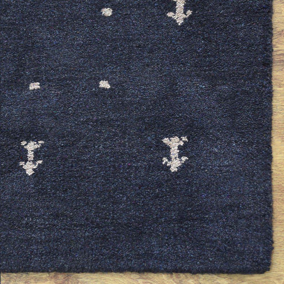 HAND KNOTTED LOOM SILK ECO-FRIENDLY RUGS-8'x10',Rectangle,Charcoal,Contemporary