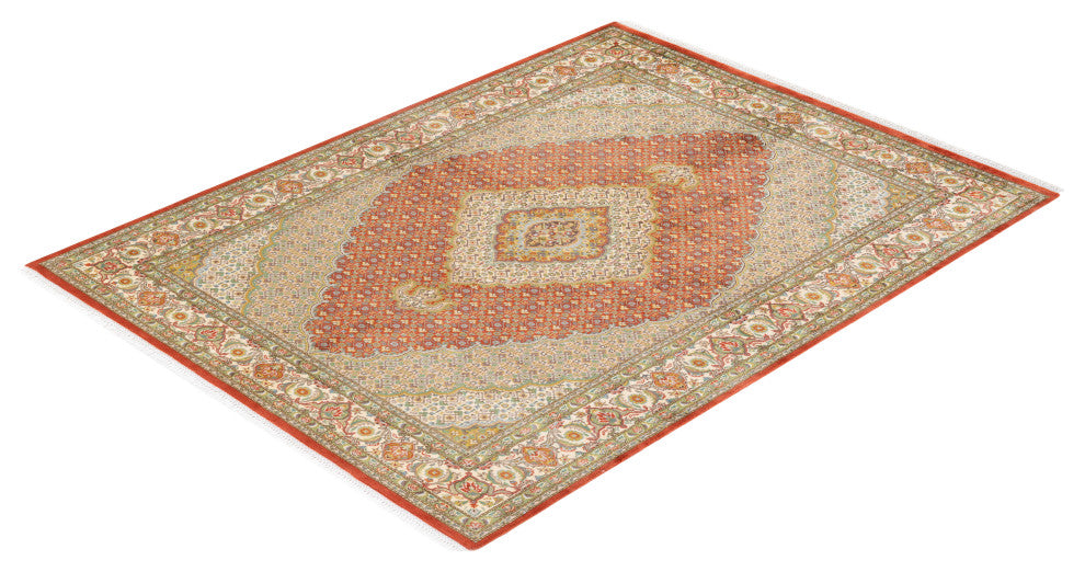 Mogul, One-of-a-Kind Hand-Knotted Area Rug Pink, 5' 8" x 8' 0"