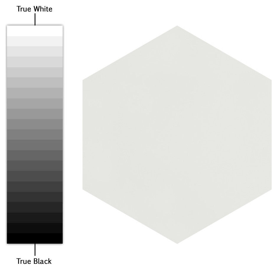 Textile Basic Grand Hex White Porcelain Floor and Wall Tile Sample