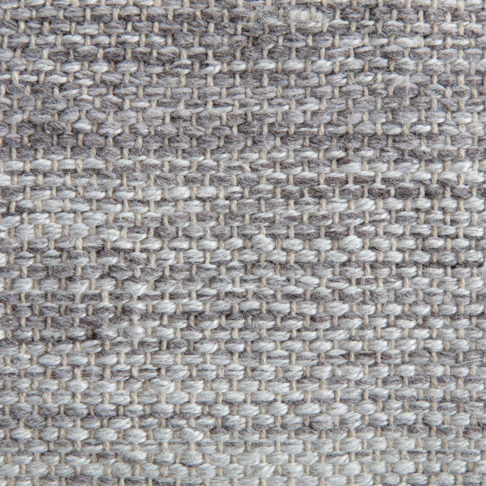 Rincon 34" x 34" x 16" Gray and Ivory Ottoman