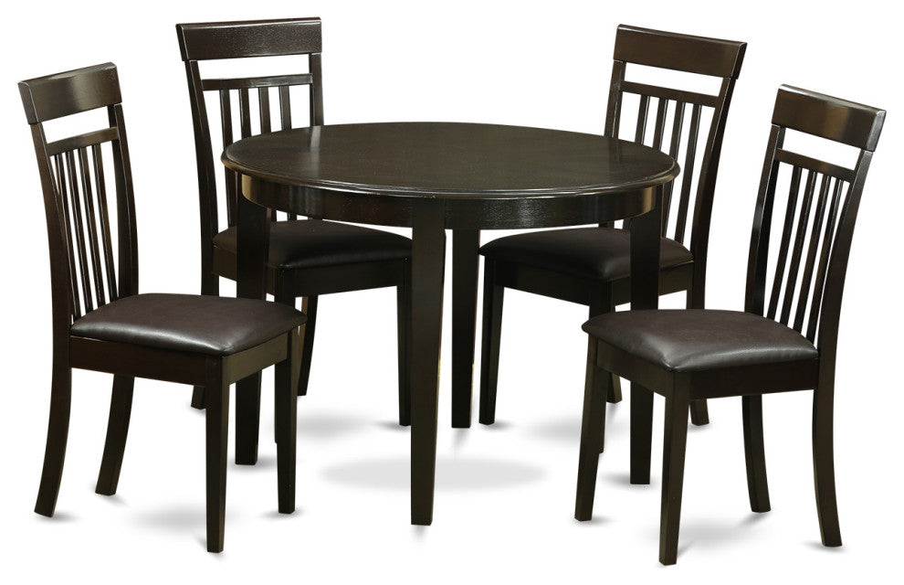 Boca5-Cap-Lc, 5-Piece Nook Dining Set, Table and 4 Chairs