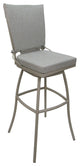 Outdoor Patio Bar Stool Jamey Without Arms, White Linen Beige, 30"