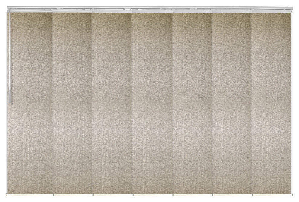 Marguerite 7-Panel Track Extendable Vertical Blinds 110-153"W