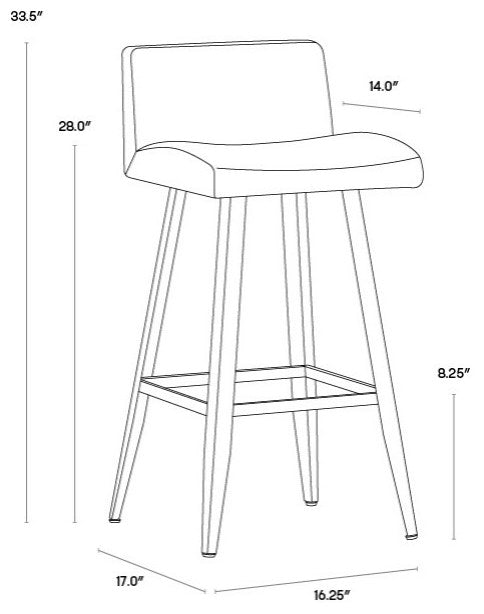Dani Counter Stool, Gold, Antique Black