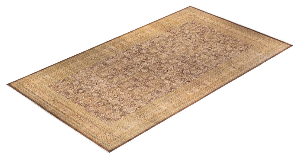 Mogul, One-of-a-Kind Hand-Knotted Runner Rug Brown, 10' 3" x 19' 2"