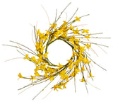 Forsythia Candle Ring With 4.25" Inner Diameter, Set Of 2