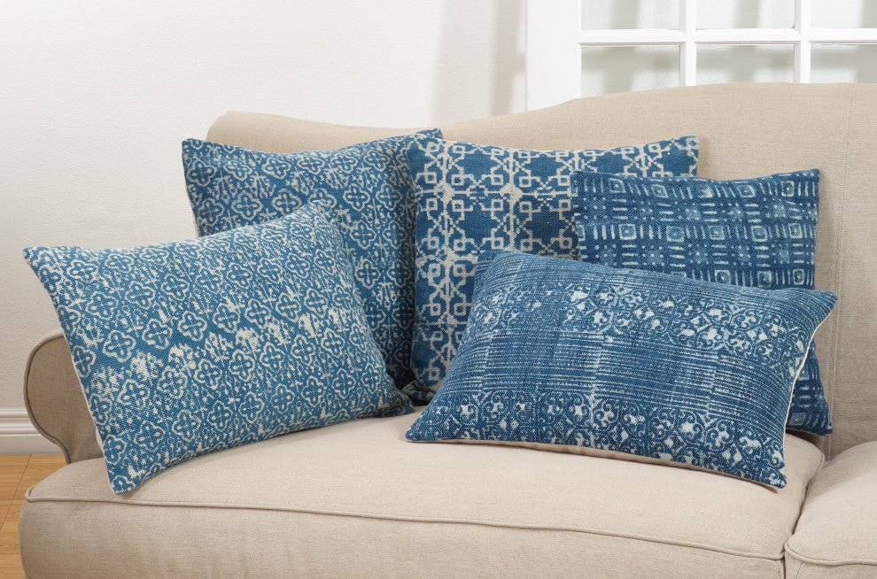 Distressed Boho Down Filled Throw Pillow