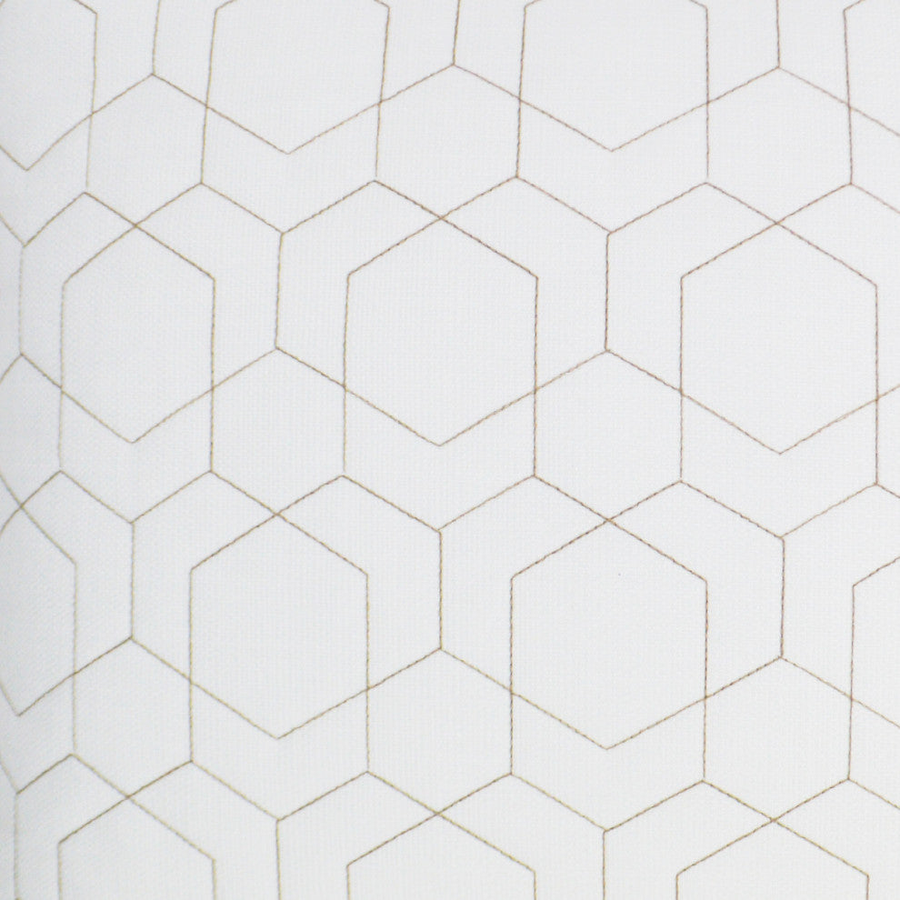 Outdoor Hex Quilt Lumbar Pillow - White