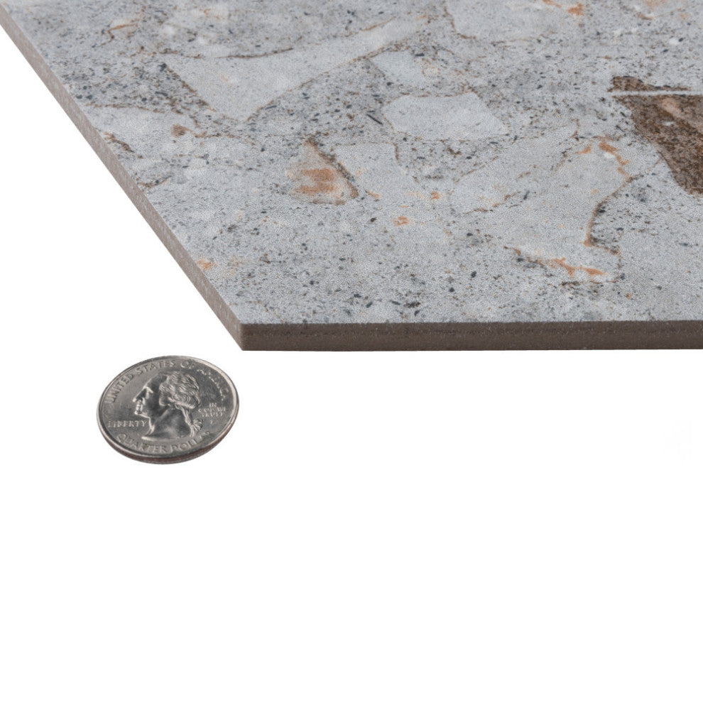 Recycle Hex River Multicolor Porcelain Floor and Wall Tile Sample