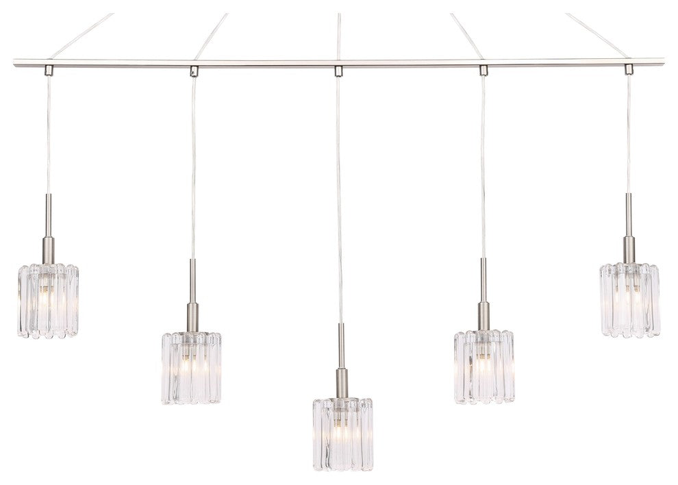 Woodbridge Lighting Candice Linear Pendant, Frosted Square