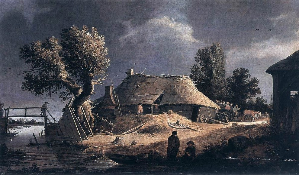 Pieter De Bloot Landscape with Farm, 18"x27" Gallery Wrapped Canvas Print