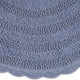 Stonewash Blue  Round Crochet Bath Mat