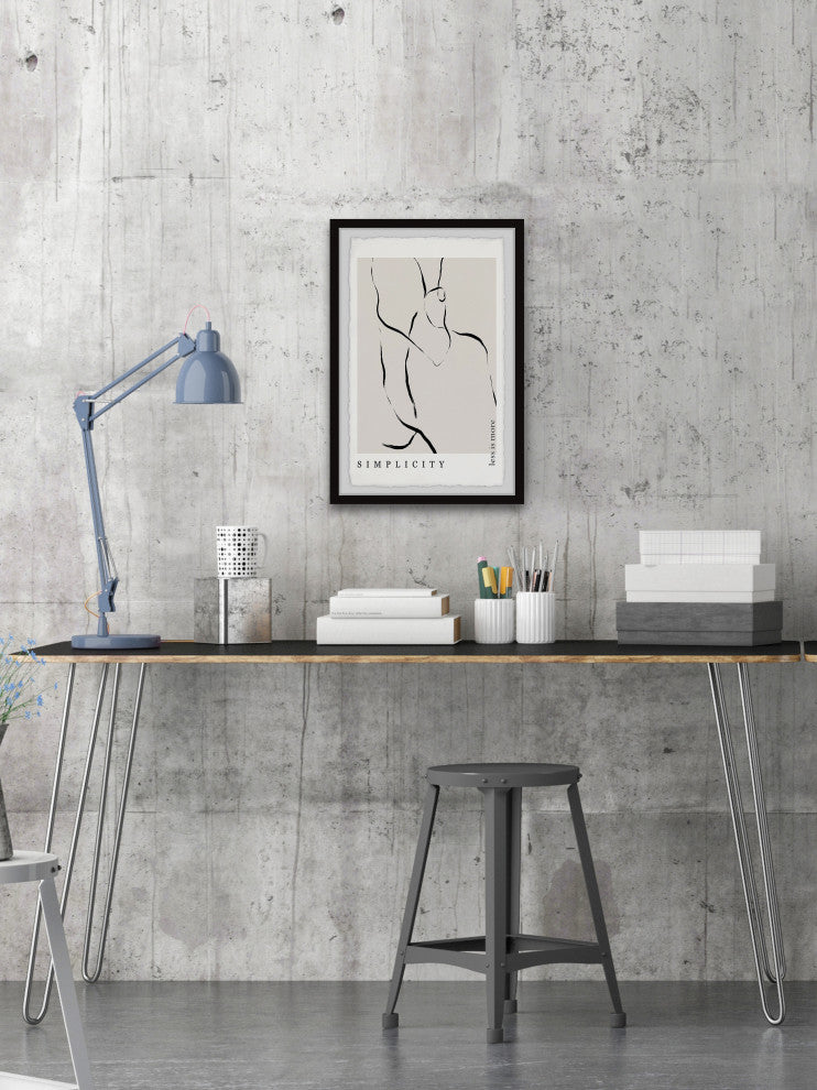 "Less Is More" Framed Painting Print, 16x24