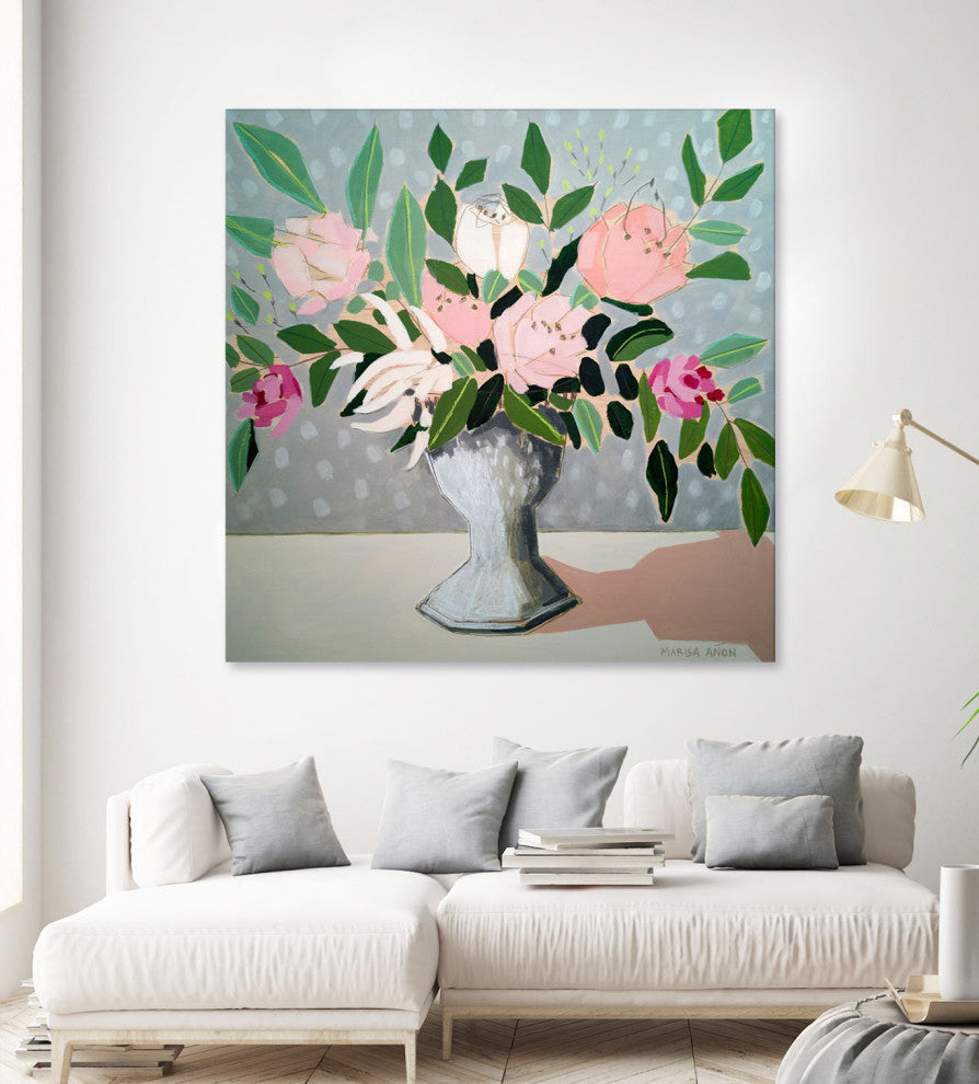 Spring Florals 1 - 54 x 54 by Marisa Anon