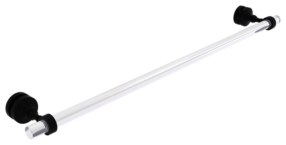 Pacific Grove 30" Shower Door Towel Bar, Matte Black