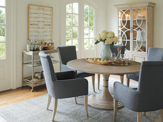 Lifestyle image showing the cart in dining room context.