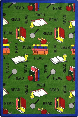 Kid Essentials Rug, Bookworm, 5'4"x7'8", Green