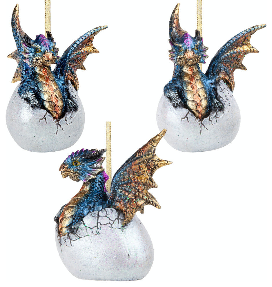 Set of 3 Hard Boiled Dragon Ornaments