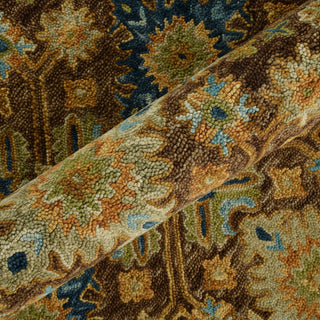 Jackson Traditional Brown Hand-Hooked Area Rug 3'6" x 5'6"