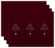 Hearty Holidays, Holiday Print Placement, Cranberry And Burgundy, Set of 4