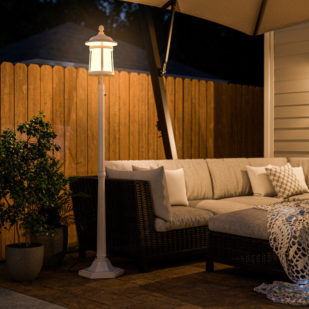 Kenroy 93431WH 1-Light Post Lantern, Portable