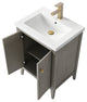 Vanity Art Freestanding Vanity, Driftwood Gray, 24", Single Sink, Golden Brushed