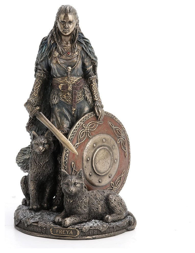 Shield Maiden Norse Goddess Freya - Classic Statue Sculpture