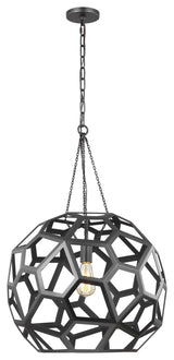 1-Light Large Pendant, Midnight Black