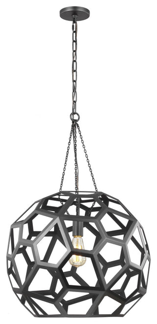 1-Light Large Pendant, Midnight Black