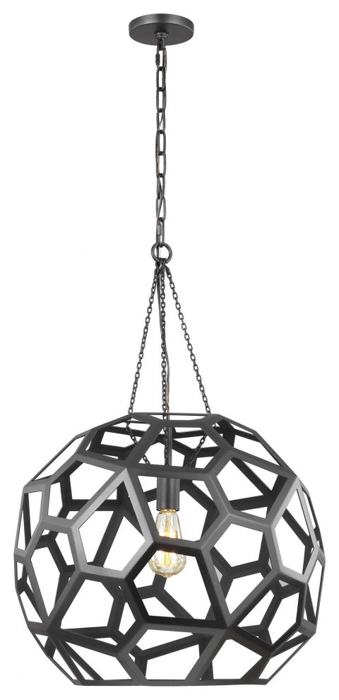 1-Light Large Pendant, Midnight Black