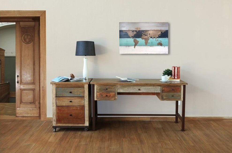Bayshore Rustic Farmhouse Modern Solid Wood File Cabinet