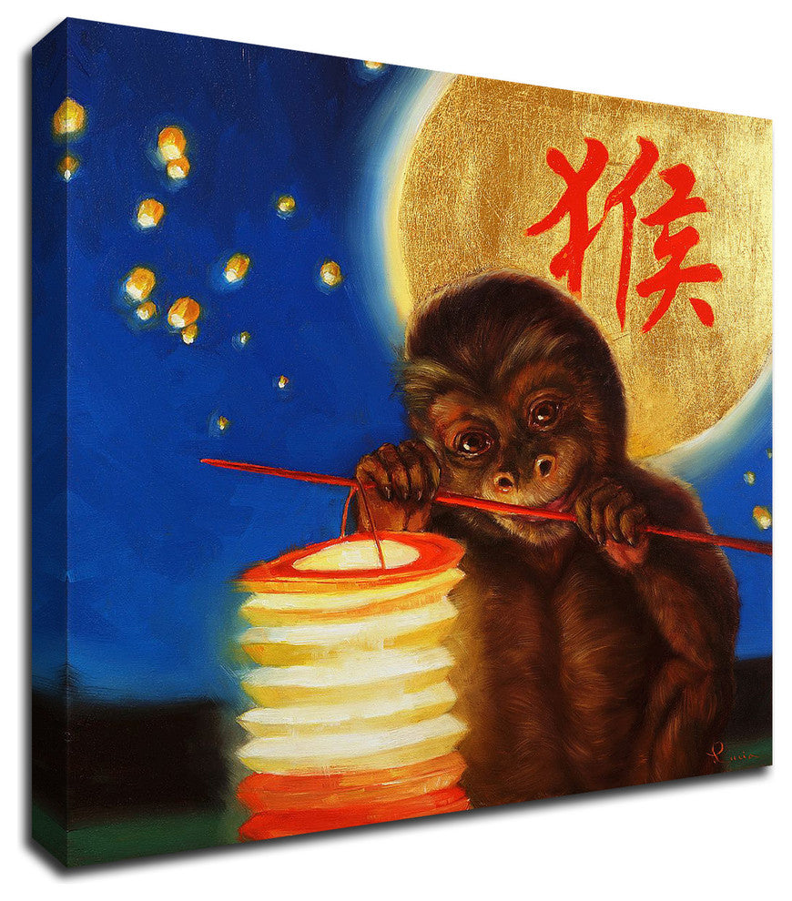 "Monkeyshine" by Lucia Heffernan, Print on Canvas, 18"x18"