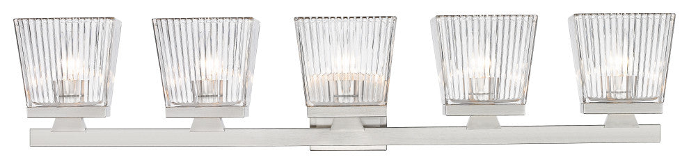 Zlite 1936-5V-BN 5-Light Vanity, Clear
