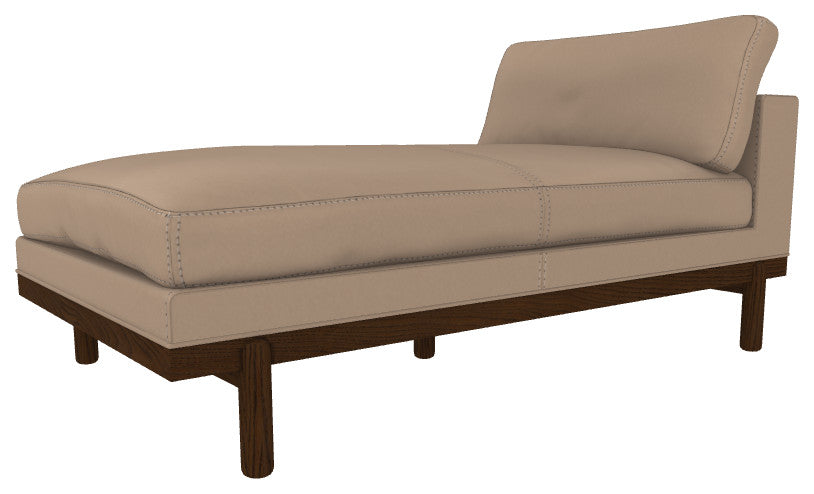 Cantor Leather Chaise, Finish: Pumpernickel, Leather: Marcona