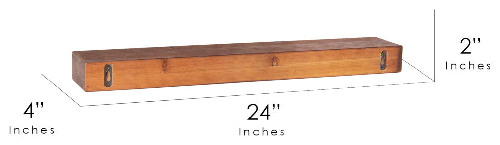 American Art Decor Wooden Wall-Mounted Floating Wine Glass Shelf
