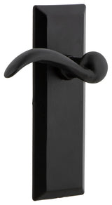 Ageless Iron Keep Plate Privacy With Tine Lever, Black Iron