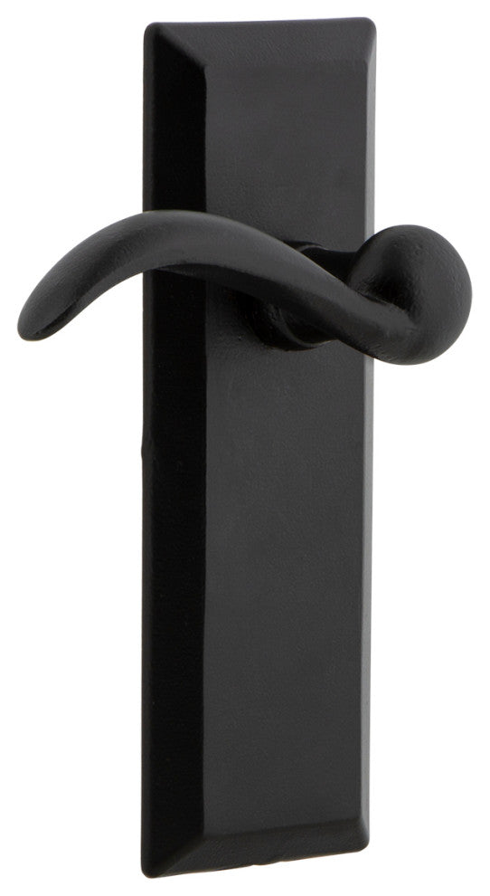 Ageless Iron Keep Plate Privacy With Tine Lever, Black Iron